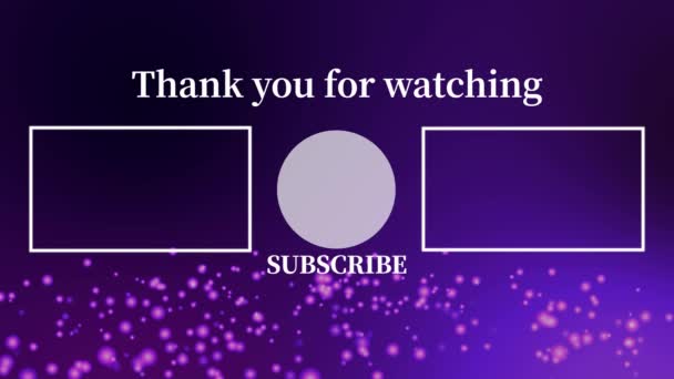 Youtube End Card Ending Screen Motion Graphics — стокове відео