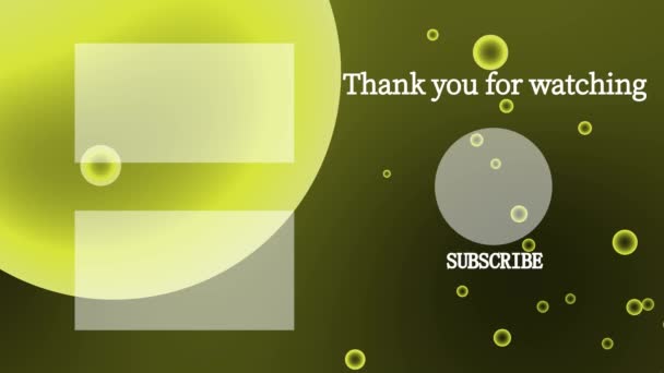 Youtube End Card Ending Screen Motion Graphics — Stockvideo