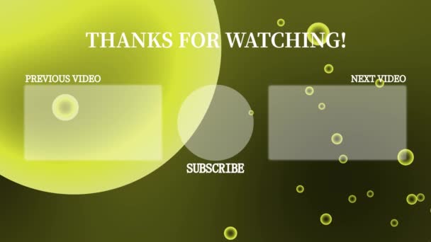 Youtube End Card Ending Screen Motion Graphics — Stockvideo