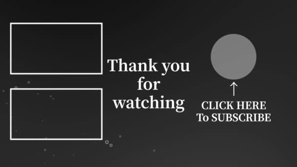 Youtube Endkarte Beendet Screen Motion Grafik — Stockvideo