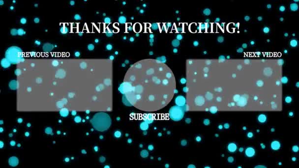 Youtube End Card Ending Screen Motion Graphics — Video Stock
