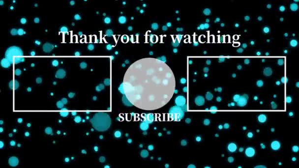 Youtube Endkarte Beendet Screen Motion Grafik — Stockvideo