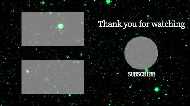 Tarjeta Final Youtube Que Termina Gráficos Movimiento Pantalla — Vídeo de stock