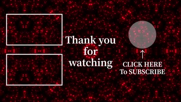 Youtube End Card Ending Screen Motion Graphics — Stockvideo