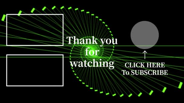 Gráficos Movimento Final Cartão Extremidade Youtube — Vídeo de Stock