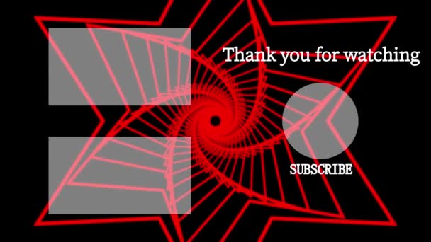 Youtube End Card Ending Screen Motion Graphics — Stock Video