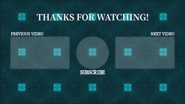 Youtube End Card Ending Screen Motion Graphics — 비디오