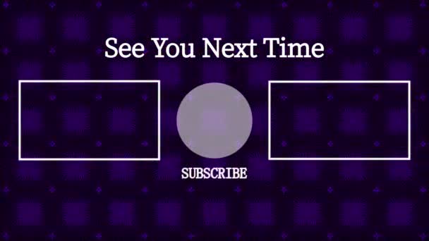 Youtube End Card Ending Screen Motion Graphics — стоковое видео