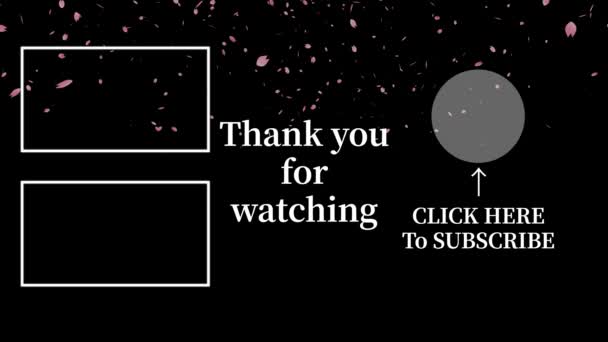Youtube End Card Ending Screen Motion Graphics — стоковое видео