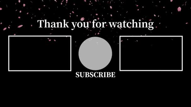 Youtube End Card Ending Screen Motion Graphics — стоковое видео