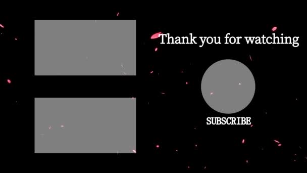 Youtube End Card Ending Screen Motion Graphics — Vídeo de Stock