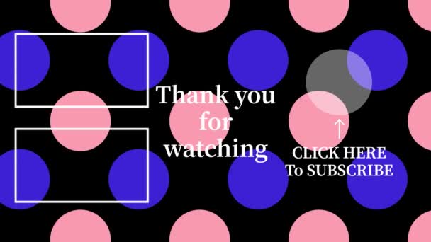 Youtubeエンドカード終了画面モーショングラフィックス — ストック動画