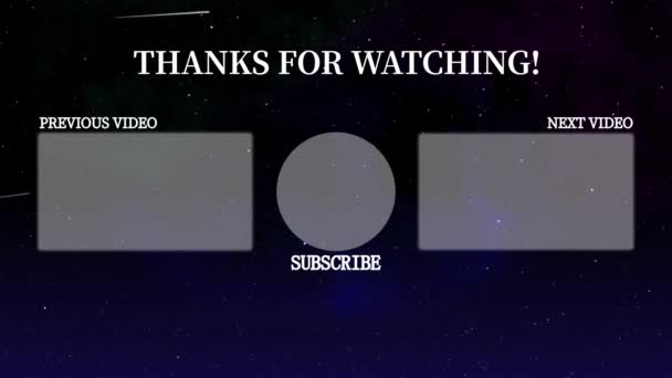 Youtube End Card Ending Screen Motion Graphics — Wideo stockowe