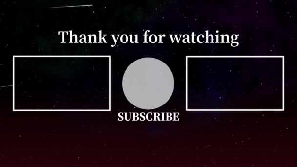 Youtube End Card Ending Screen Motion Graphics — стоковое видео