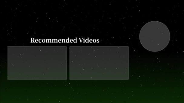 Youtube End Card Ending Screen Motion Graphics — стоковое видео