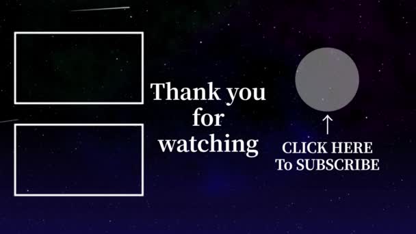 Youtube End Card Ending Screen Motion Graphics — стоковое видео