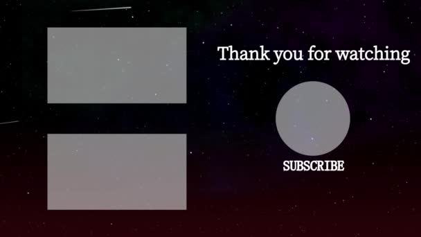 Youtube End Card Ending Screen Motion Graphics — Wideo stockowe