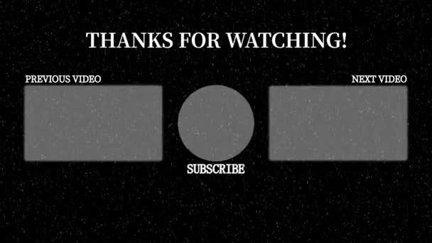 Youtube End Card Ending Screen Motion Graphics — 图库视频影像