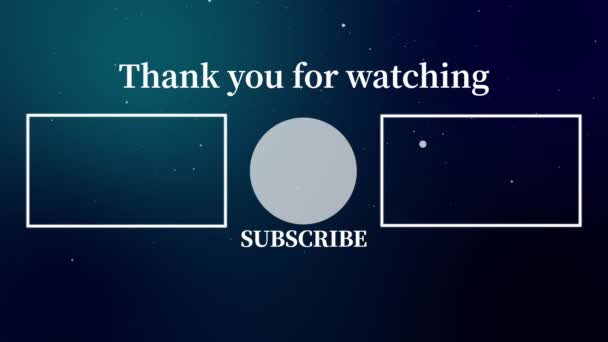 Youtube End Card Ending Screen Motion Graphics — стоковое видео
