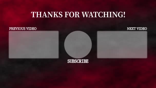 Youtube Endkarte Beendet Screen Motion Grafik — Stockvideo