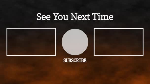 Youtube End Card Ending Screen Motion Graphics — стоковое видео
