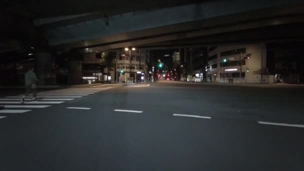 Tokyo Night Cycling Dash Cam Driving Recorder 2021 — Stok video