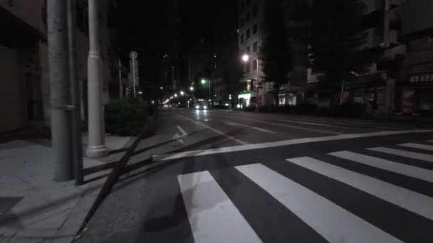 東京ナイトサイクリングダッシュカム駆動レコーダー2021 — ストック動画