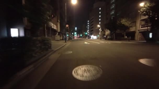 Τόκιο Νύχτα Ποδηλασία Παύλα Κάμερα Εγγραφής Οδήγησης 2021 — Αρχείο Βίντεο