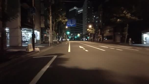 Tokio Noche Ciclismo Guion Cam Grabadora Conducción 2021 — Vídeos de Stock