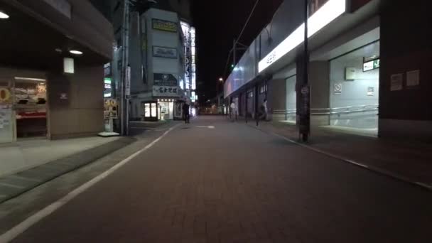 Tokyo Night Cycling Dash Cam Driving Recorder 2021 — Stockvideo