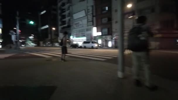 Tokyo Malam Bersepeda Cam Dash Perekam 2021 — Stok Video