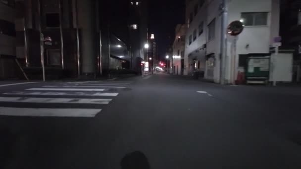 Tokyo Night Cycling Dash Cam Driving Recorder 2021 — Vídeo de Stock