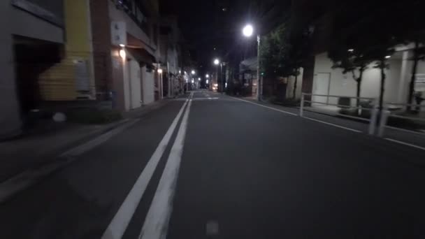 Τόκιο Νύχτα Ποδηλασία Παύλα Κάμερα Εγγραφής Οδήγησης 2021 — Αρχείο Βίντεο