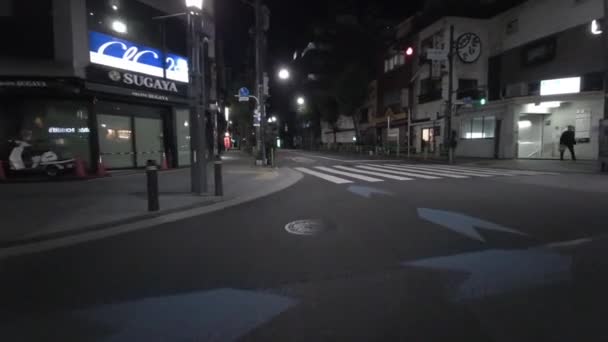 Tokyo Night Cycling Dash Cam Driving Recorder 2021 — стоковое видео