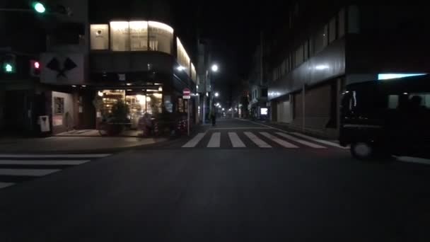 Tokio Noche Ciclismo Guion Cam Grabadora Conducción 2021 — Vídeos de Stock