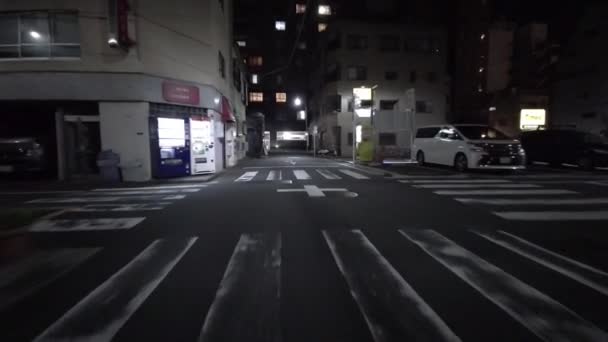 Tokio Noche Ciclismo Guion Cam Grabadora Conducción 2021 — Vídeos de Stock