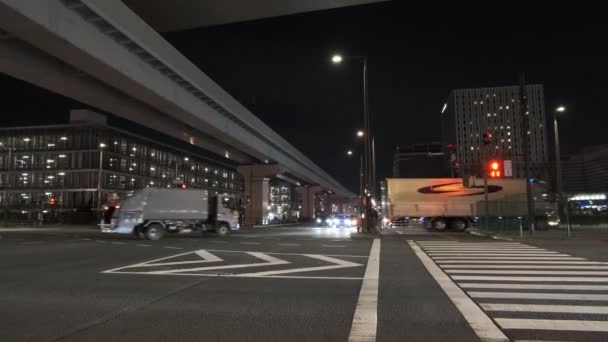 Tokyo Toyosu Night View December 2021 — Stock video