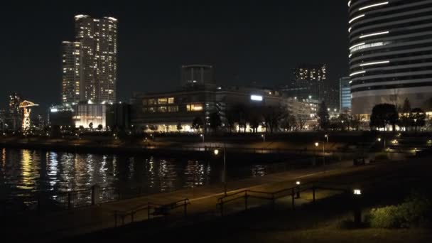 東京豊洲夜景2021年12月 — ストック動画