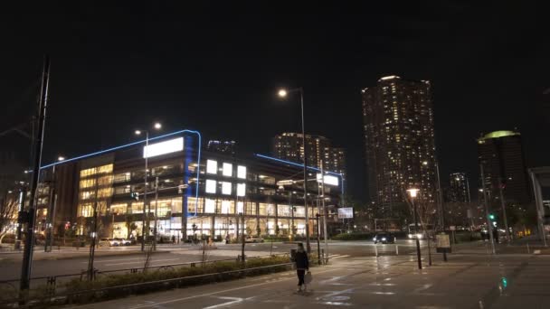 Tokyo Toyosu Night View December 2021 — Αρχείο Βίντεο