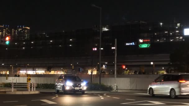 Tokyo Toyosu Vista Nocturna Diciembre 2021 — Vídeos de Stock