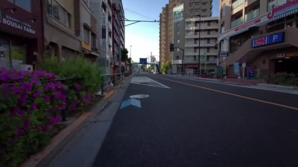 Tokio Ciclismo Guion Cam Grabadora Conducción — Vídeos de Stock