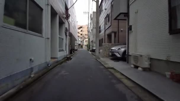 Tokio Ciclismo Guion Cam Grabadora Conducción — Vídeos de Stock