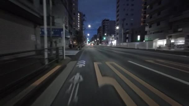 Tokio Ciclismo Guion Cam Grabadora Conducción — Vídeos de Stock