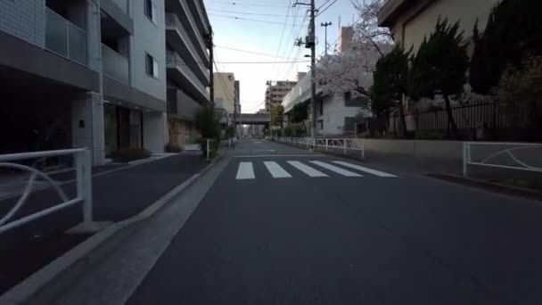 Tokio Ciclismo Guion Cam Grabadora Conducción — Vídeos de Stock