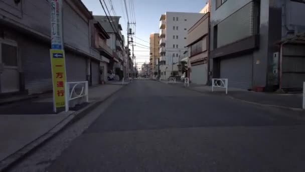 Tokio Ciclismo Guion Cam Grabadora Conducción — Vídeos de Stock