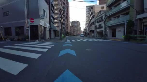 Tokio Ciclismo Guion Cam Grabadora Conducción — Vídeos de Stock