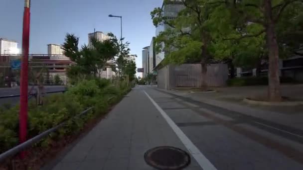 Tokio Ciclismo Guion Cam Grabadora Conducción — Vídeos de Stock