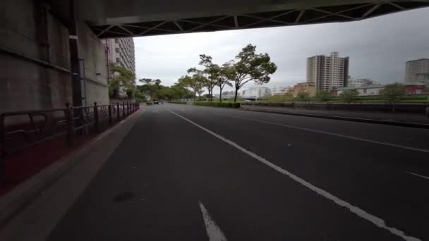 Tokio Ciclismo Guion Cam Grabadora Conducción — Vídeo de stock