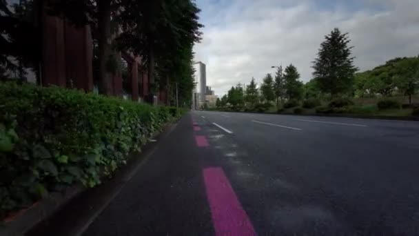 Tokio Ciclismo Guion Cam Grabadora Conducción — Vídeo de stock