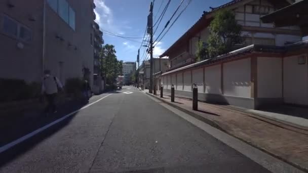 Tokio Ciclismo Guion Cam Grabadora Conducción — Vídeo de stock